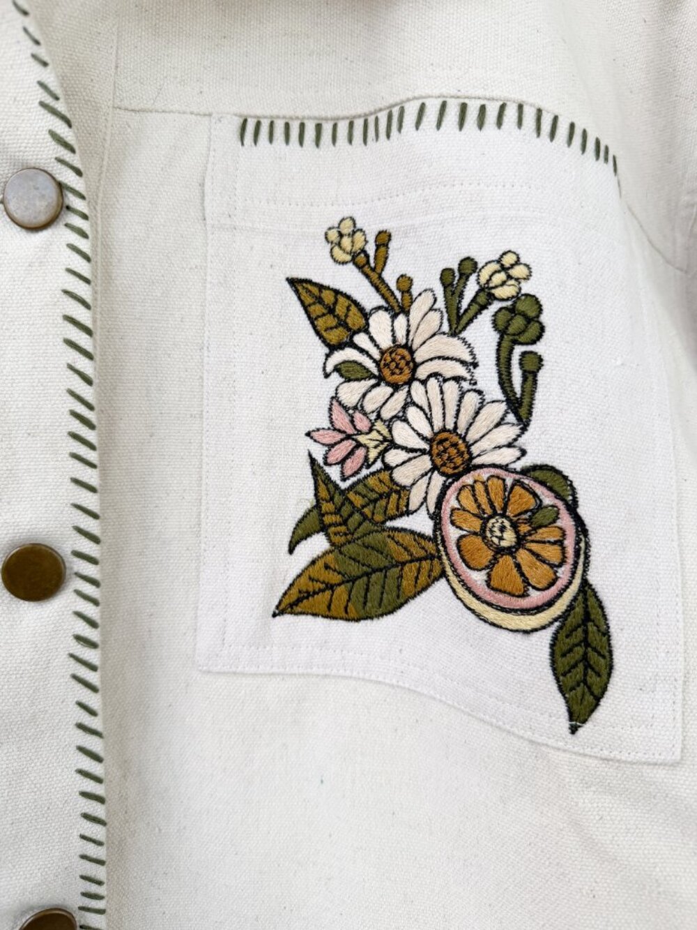 Free People x Denim and Bone Woodlands Embroidered Jacket - Picture 7 of 15